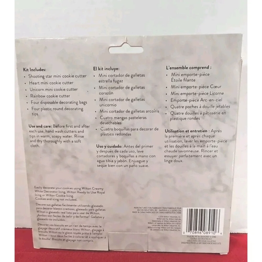 Wilton Unicorn Cookie‎ Decorating Kit 2107-0-0186 Rainbow Shooting Star New